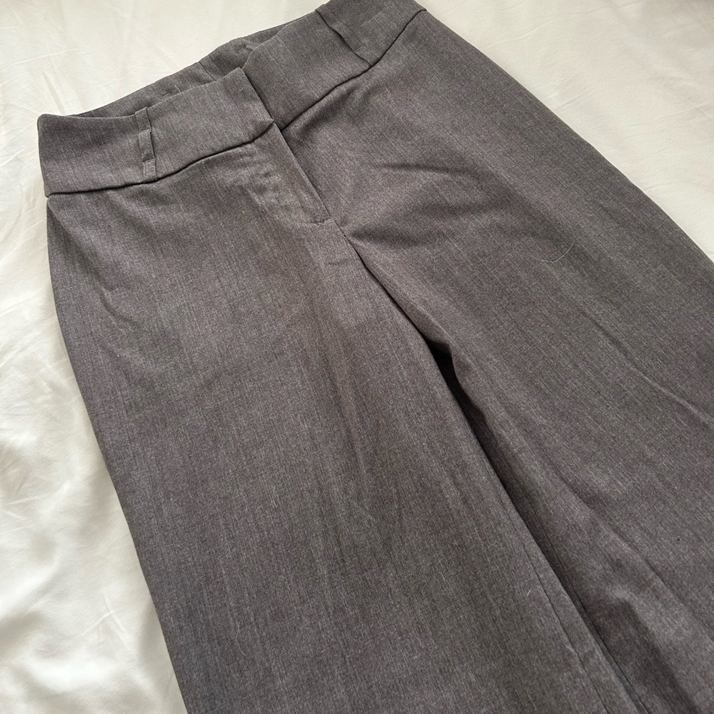 H&M Grey High Waisted Wide Leg Slacks